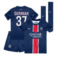 Paris Saint-Germain Milan Skriniar #37 Fotballklær Hjemmedraktsett Barn 2024-25 Kortermet (+ korte bukser)